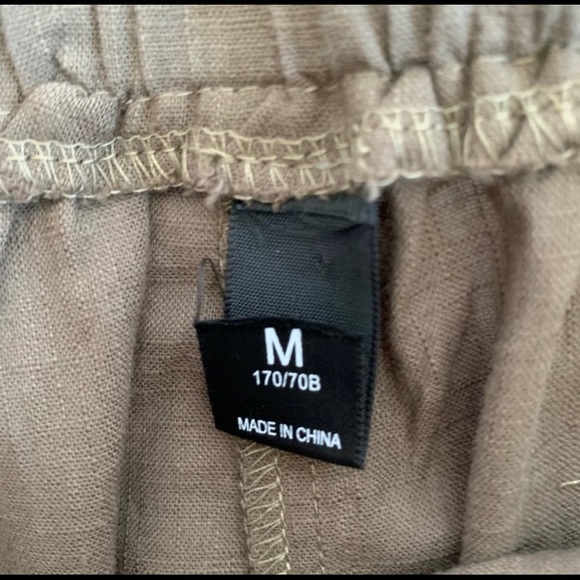 Greenish Brown Tie Shorts Sz S - Picture 5 of 5